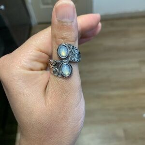 Vintage style moonstone ring size 8 boho